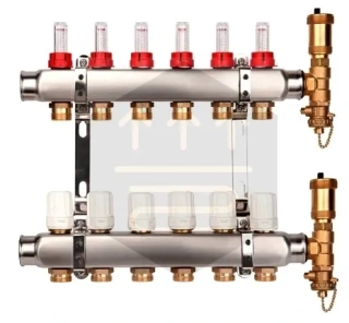 Rozdělovač pro podlahové topení pro 12 okruhů